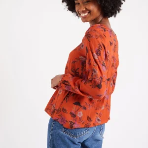 france en ligne Banana Moon Blouse Florale Orangée Bingo Allegria 7